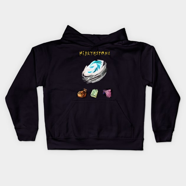 Hearthstone - Piedra de Hogar Kids Hoodie by Roningasadesign